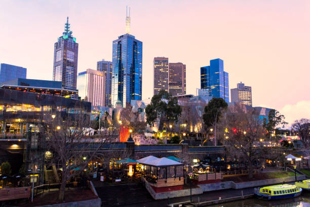 istock Sydney cityscape view during dusk 950345482