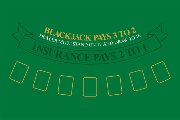 blackjack table. top view blackjack table. top view. Vector illustration blackjack illustrations stock illustrations