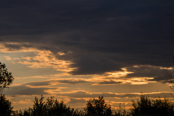 istock White clouds against a blue sky at dusk, Calgary, Alberta, Canada 950362660