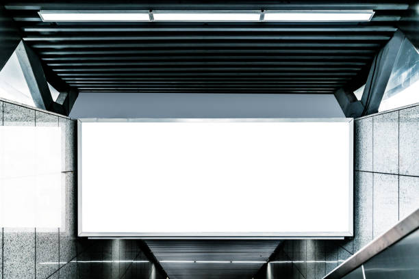 istock Blank billboards in modern city subway stations. 950365204