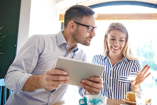 istock Couple enjoying coffee shop 950371428