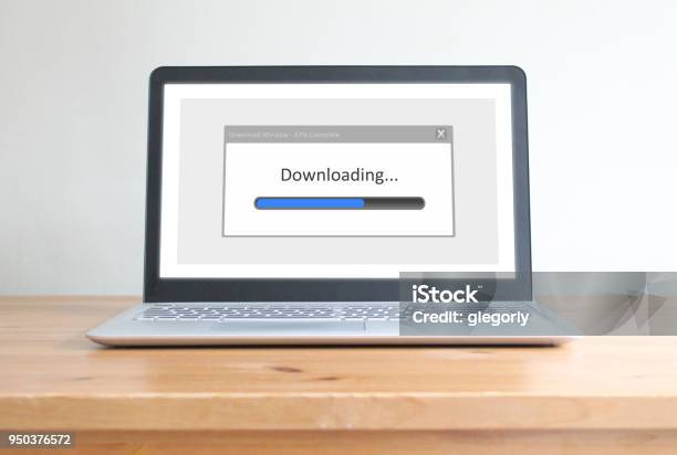 Downloading Stock Photo - Download Image Now - Downloading, Computer Monitor, Progress Bar