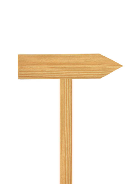 istock Wooden direction arrow on timber needle 950378130