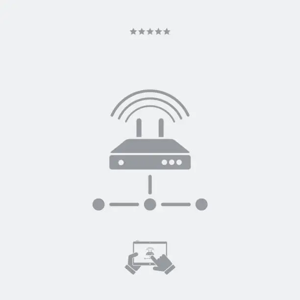 Vector illustration of Router network icon