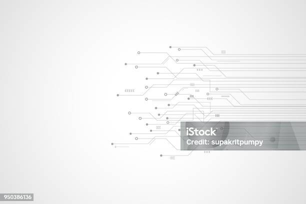 Abstract Technology Background Stock Illustration - Download Image Now - In A Row, Technology, Data
