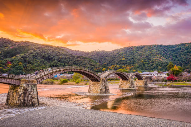 istock Iwakuni, Japan at Kintaikyo Bridge 950390632