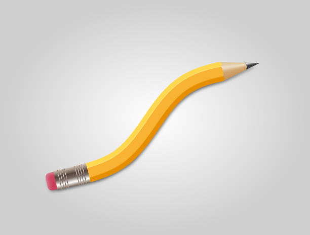 Bent Yellow Pencil Stock Illustration - Download Image Now - Bending, Pencil,  Art - iStock
