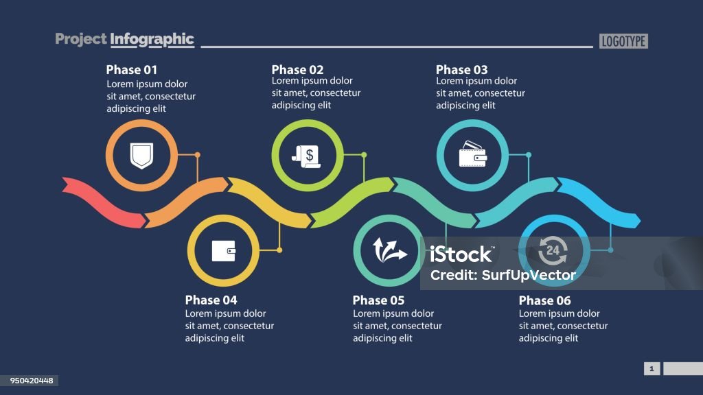 6 Phase Process Graphics Six Phase Process Chart Slide Template Stock Illustration - Download ...
