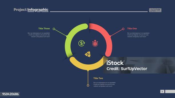 Three Components Diagram Slide Template Stock Illustration - Download ...