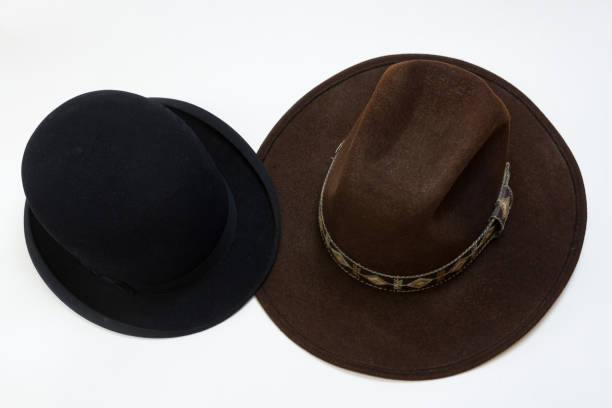 istock Two vintage hats on white background 950425646