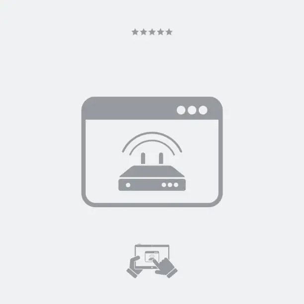 Vector illustration of Router setting window