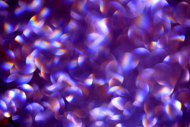 Abstract Colorful Holographic Crystal Background Sparkling Light Multicolor Pattern