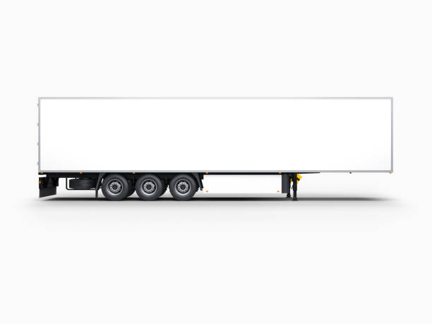 istock Semi Trailer Mockup isolated on gray 950433788