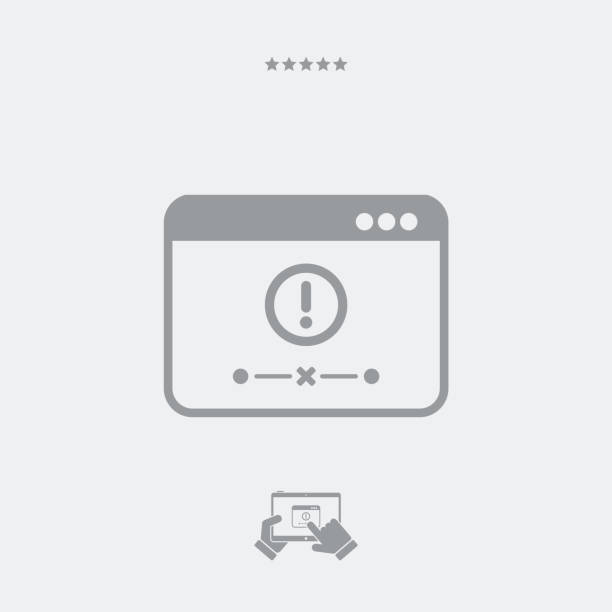 Network error alert Flat and isolated vector eps illustration icon with minimal and modern design connection interrupted stock illustrations