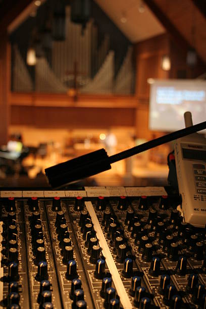 istock Running sound at a church worship service 95044413