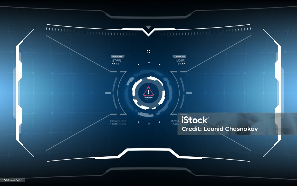 Futuristic Scifi Technology Hud Screen Stock Illustration - Download ...
