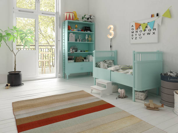 istock Children room scandinavian style 3D rendering 950450626