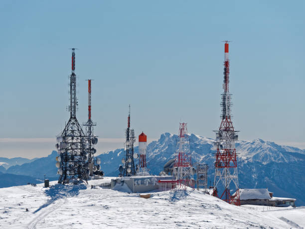 istock Antennas station top mountain 950455034