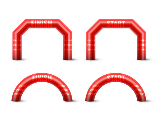 istock Inflatable Arch Set Isolated Vector. Place For Sponsors Advertising. Archway, Suitable For Sport Event. Marathon Racing Concept. 950456136
