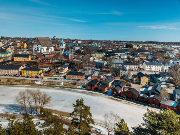 istock Porvoo at sunset in spring time 950460212