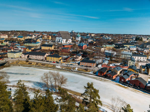 istock Porvoo at sunset in spring time 950460236