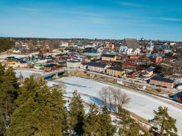 istock Porvoo at sunset in spring time 950460256