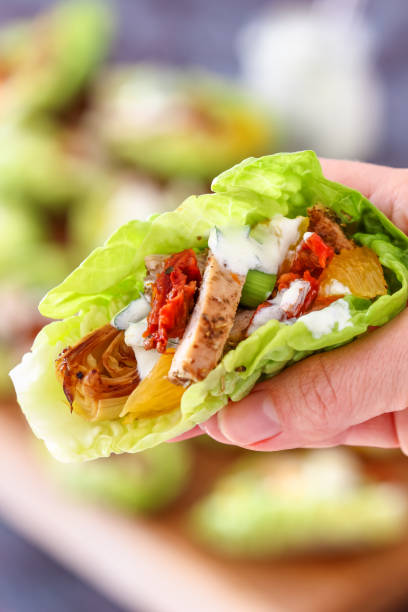 istock Healthy Chicken Lettuce Wraps 950469012