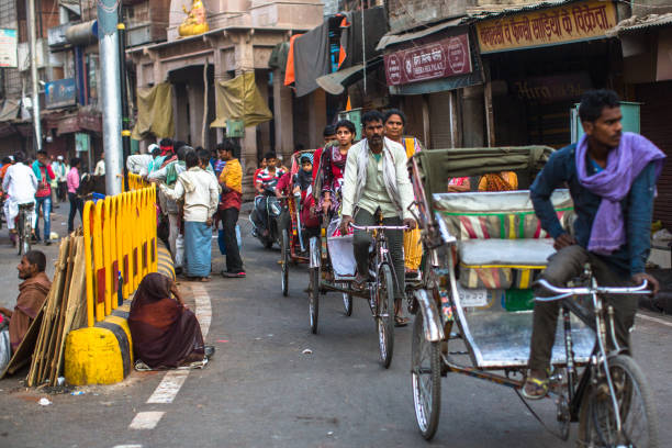 indian trishaw na ulicy. - autorick zdjęcia i obrazy z banku zdjęć