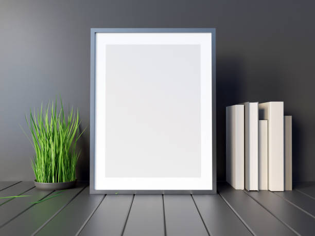 istock Mock up, hipster background, 3d illustration poster,  render,  rendering,  retro,  room,  style,  table,  template,  up,  wall 950473738