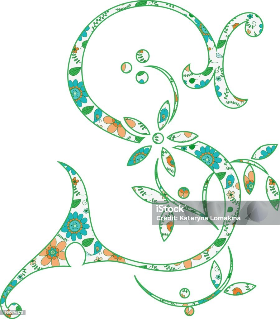 Spring Flower Pattern Letters Flower Pattern Letters Stock Illustration - Download Image Now ...