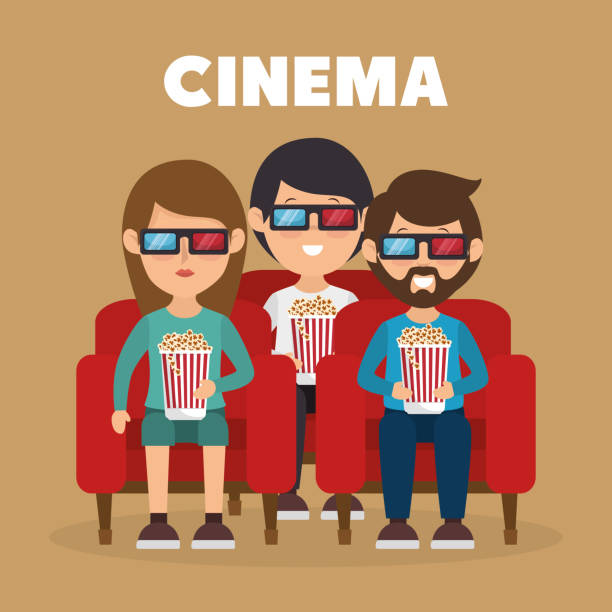 istock cinema people eating pop corn and watching a movie 3d 950476648