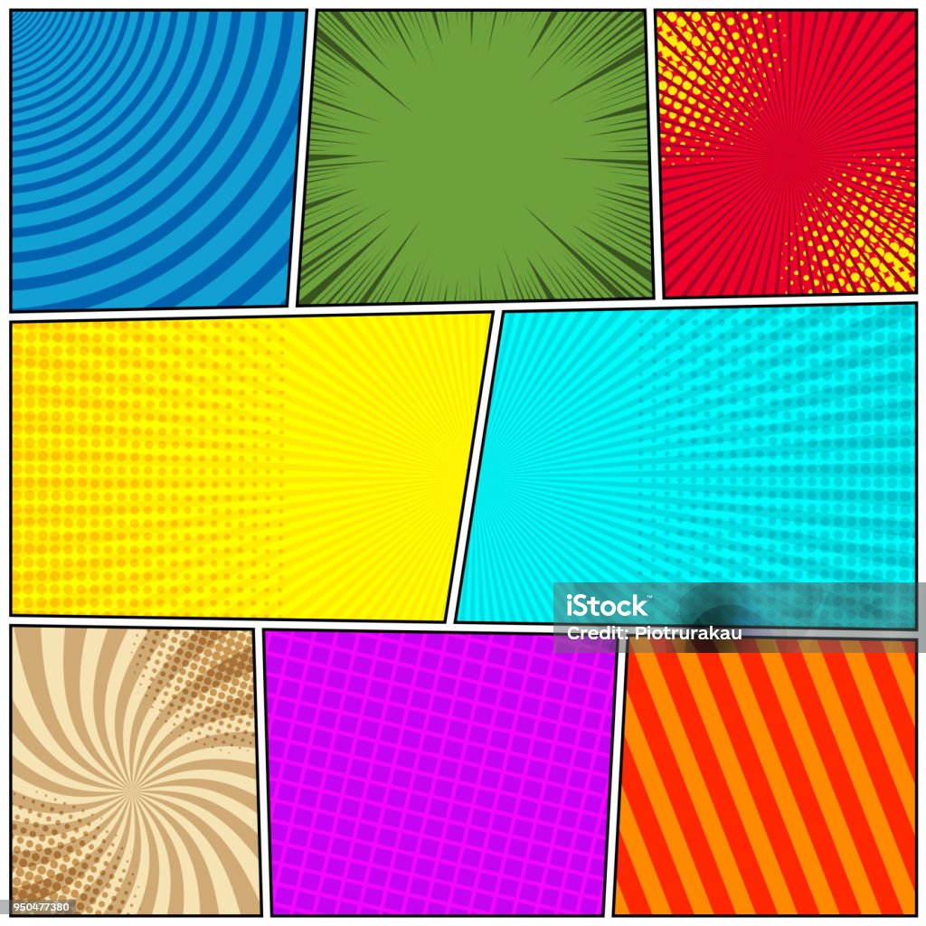 Solid Color Comic Background Comic Colorful Background Stock Illustration - Download Image Now ...