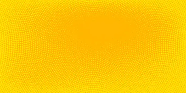 Vector illustration of Yellow halftone spotted background