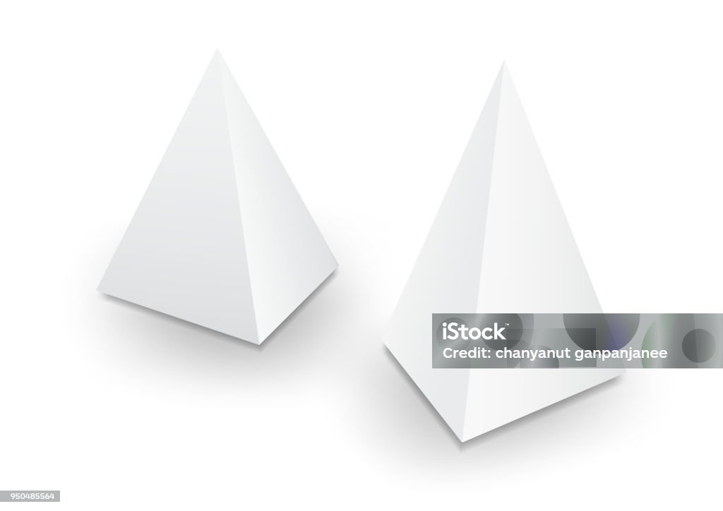 3d Pyramid Package Box Product Design Vector Illustration Stock ...