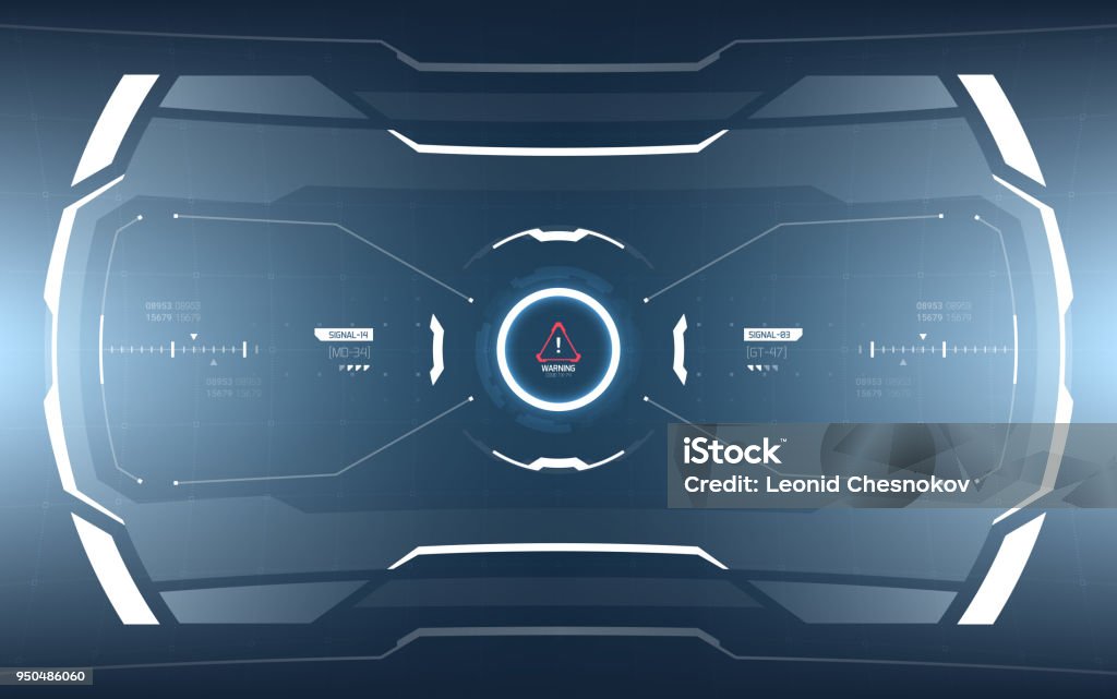 Futuristic Scifi Technology Hud Screen Stock Illustration - Download ...