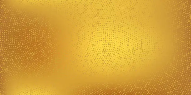 Vector illustration of Golden halftone spotted background