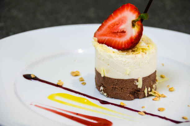 istock Ice cream and cake gourmet dessert 950486514
