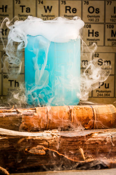 istock Chemical lab with color beakers in school 950490138
