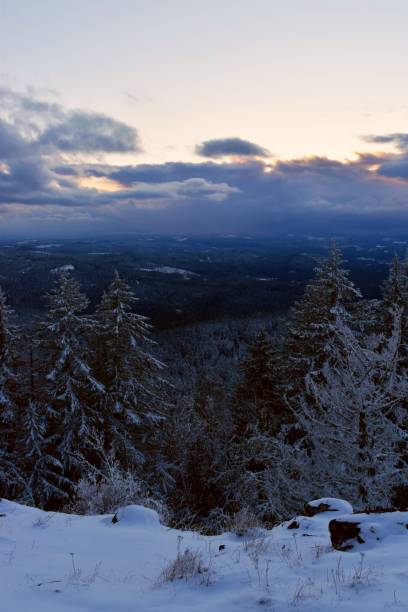 istock Spencer Butte winter summit sunset, Eugene Oregon Feb 2018 950490168