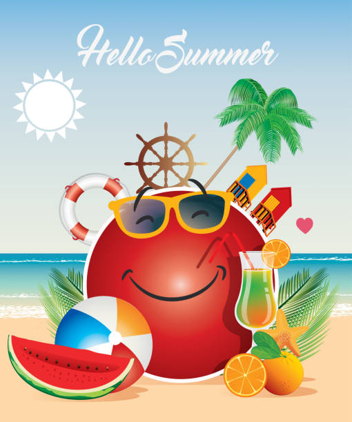 ilustrações de stock, clip art, desenhos animados e ícones de hello summer - australia tunisia