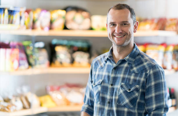 istock Happy man shopping at the grocery store 950499450