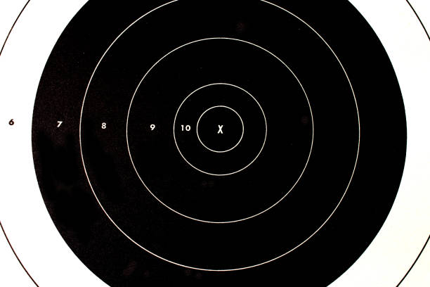 istock Firearm target close-up with point rings NRA approved 950500082