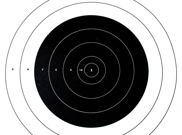 istock Firearm target close-up with point rings NRA approved 950500098