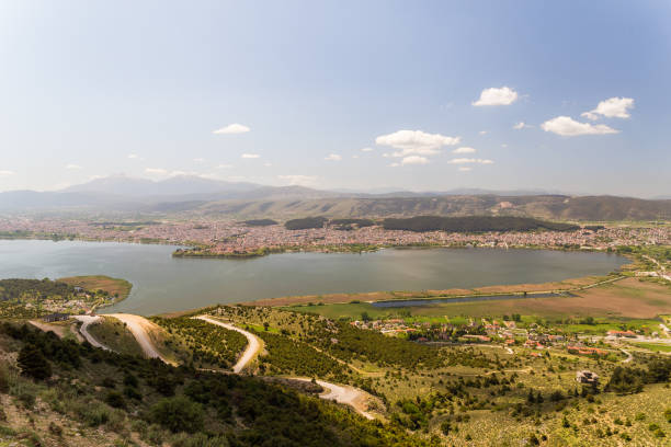 istock Ioannina city and lake  panoramic photo spring time greece 950500426