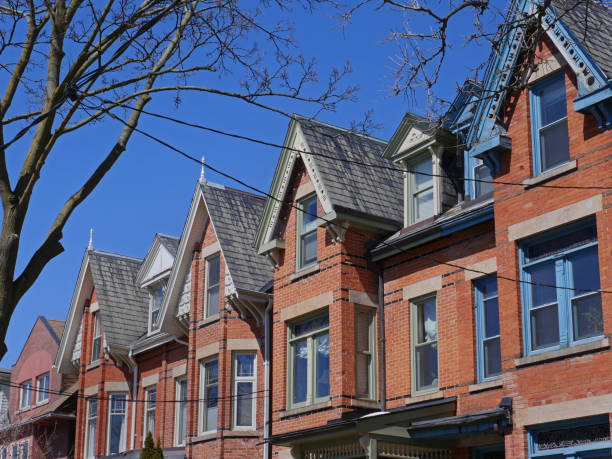 istock Victorian row houses with gables 950506914