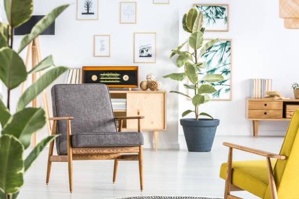 istock Grey armchair in living room 950511588