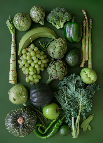 Verde frutas y verduras photo