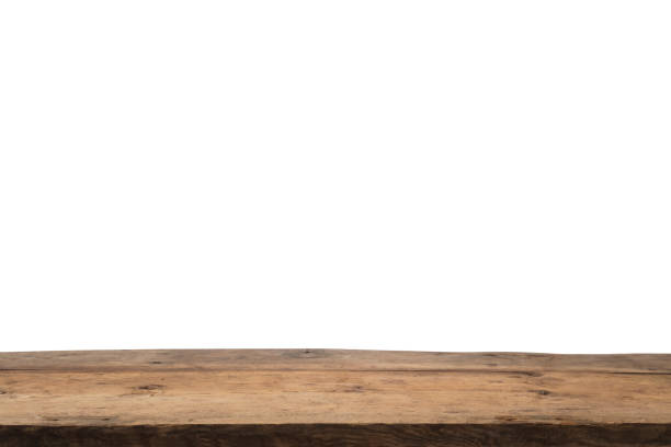 istock Empty Wooden Table top Isolated on White Background 950522750