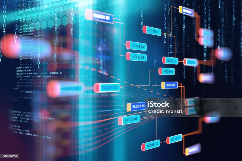 Digital Code Number Abstract Technology Background Stock Photo ...