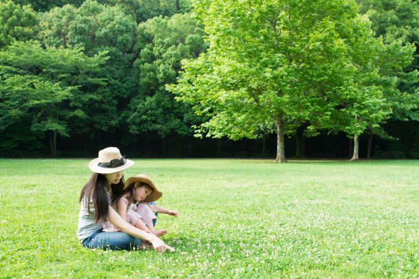 istock Mother and daughter playing in the meadow 950546718